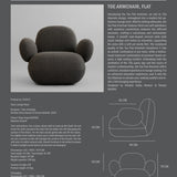 Toe Armchair, Flat - Deep Taupe (A2635)