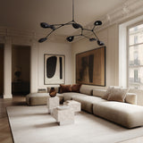 101 Copenhagen - Temple Coffee Table, Tall - Chrome / Limestone - Table