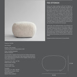 Toe Ottoman - Sandshell (Sheepskin)