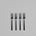 101 Copenhagen - Kogei Dessert Fork - Black - Cutlery set