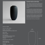 101 Copenhagen - Sunao Vase Slim, Hexa - Black - Vase