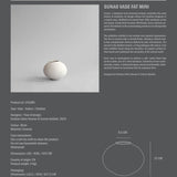 101 Copenhagen - Sunao Vase Fat, Mini - Birch - Vase