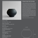 101 Copenhagen - Sunao Plant Pot Fat, Hexa - Black - Plant Pot