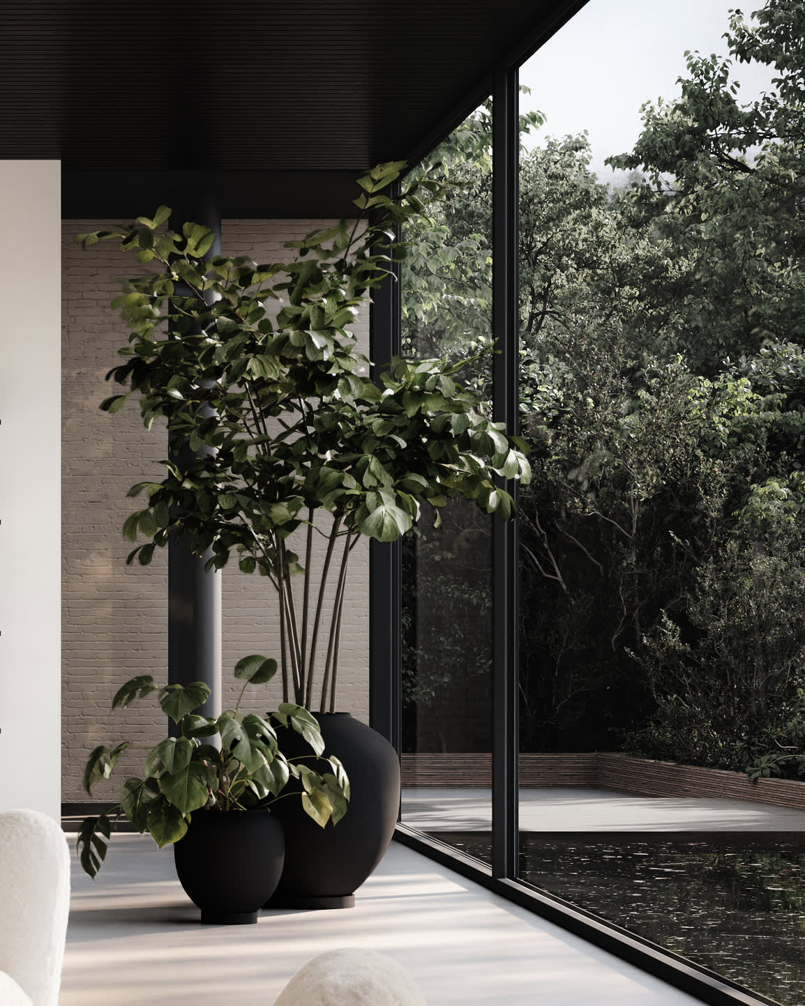 101 Copenhagen - Sunao Plant Pot, Medio - Black - Plant Pot