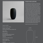 101 Copenhagen - Sunao Vase Slim, Big - Black - Vase