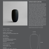 101 Copenhagen - Sunao Vase Slim, Big - Black - Vase