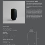 101 Copenhagen - Sunao Vase Slim, Big - Black - Vase