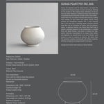 101 Copenhagen - Sunao Plant Pot Fat, Big - Birch - Plant Pot