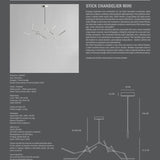 Stick Chandelier, Mini - Chrome