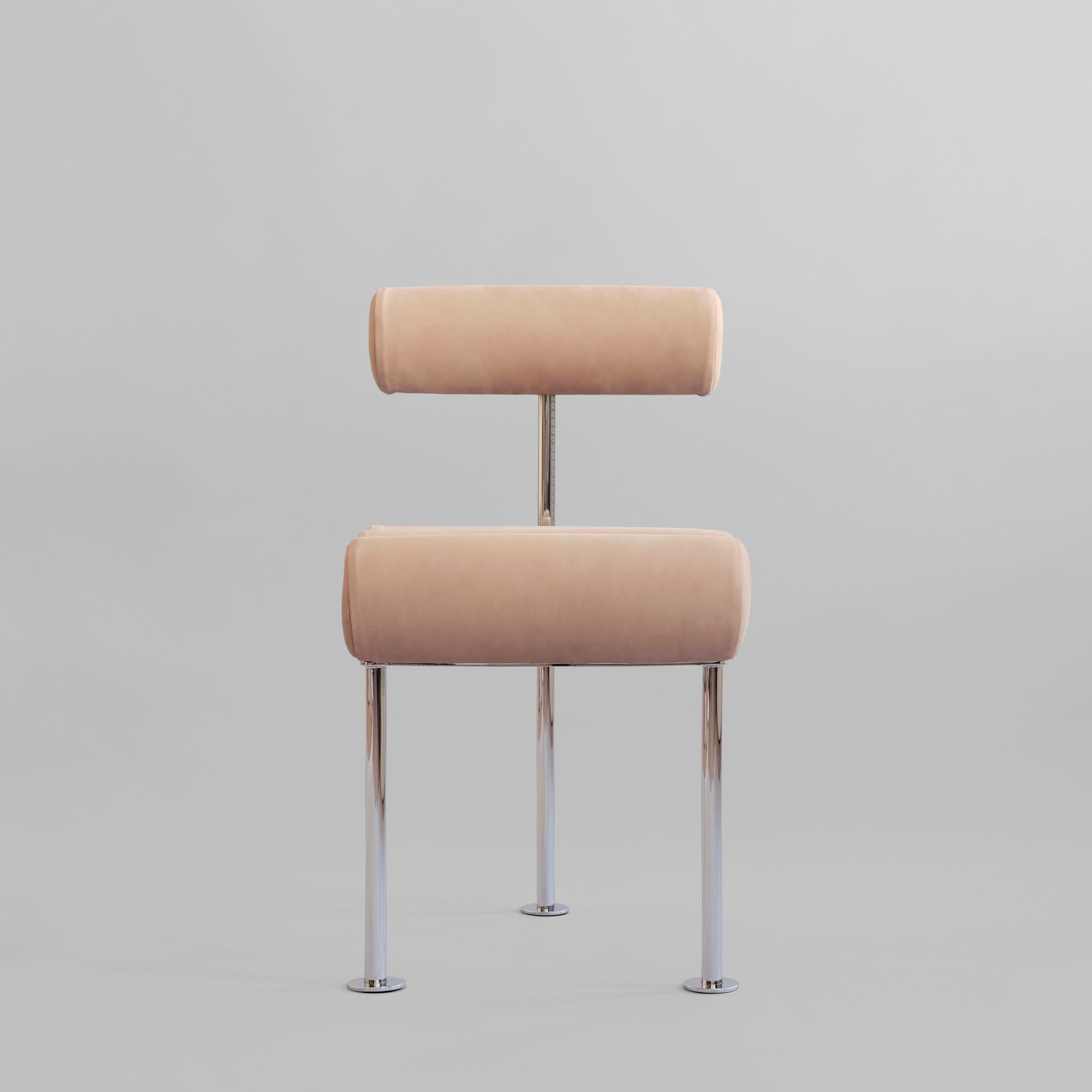 101 Copenhagen - Hiro Dining Chair, Stainless Steel - Nubuck - Dining Chair
