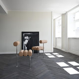 101 Copenhagen - Hiro Dining Chair, Stainless Steel - Nubuck - Dining Chair