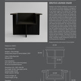 101 Copenhagen - Brutus Lounge Chair - Coffee Black Oak - Lounge Chair