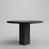 Arc Dining Table, Ø120 - Coffee Black Oak