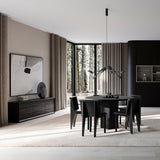 101 Copenhagen - Arc Dining Table, Ø120 - Coffee Black Oak - Dining Table