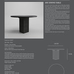 101 Copenhagen - Arc Dining Table, Ø120 - Coffee Black Oak - Dining Table