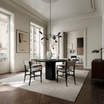 101 Copenhagen - Nama Dining Chair, Coffee Black - Linen - Dining Chair