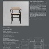 101 Copenhagen - Nama Dining Chair, Armrest - Coffee Black, Linen - Dining Chair