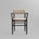101 Copenhagen - Nama Dining Chair, Armrest - Coffee Black, Linen - Dining Chair