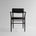 101 Copenhagen - Nama Dining Chair, Armrest - Coffee Black, Aniline Leather - Dining Chair