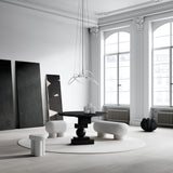 Artist Dining Table, Ø120 - H30mm - Coffee Black Oak