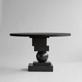 101 Copenhagen - Artist Dining Table, Ø120 - H30mm - Coffee Black Oak - Dining Table