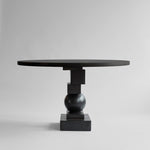 101 Copenhagen - Artist Dining Table, Ø120 - H30mm - Coffee Black Oak - Dining Table
