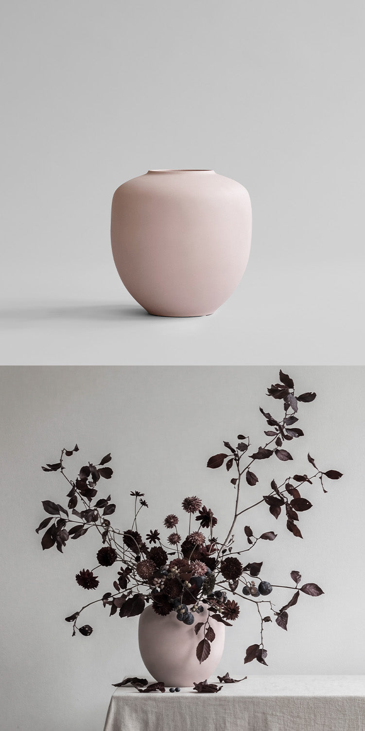 Medio Sunao Vase in a dusty Rose