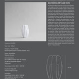 Bloom Vase Slim, Mini - Bone White