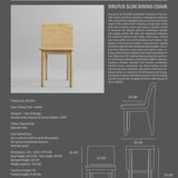 101 Copenhagen - Brutus Slim Dining Chair - Natural Oak - Dining Chair