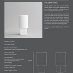 101 Copenhagen - Column Table - Bone White - Side Table