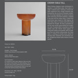 Crown Table, Tall - Caramel