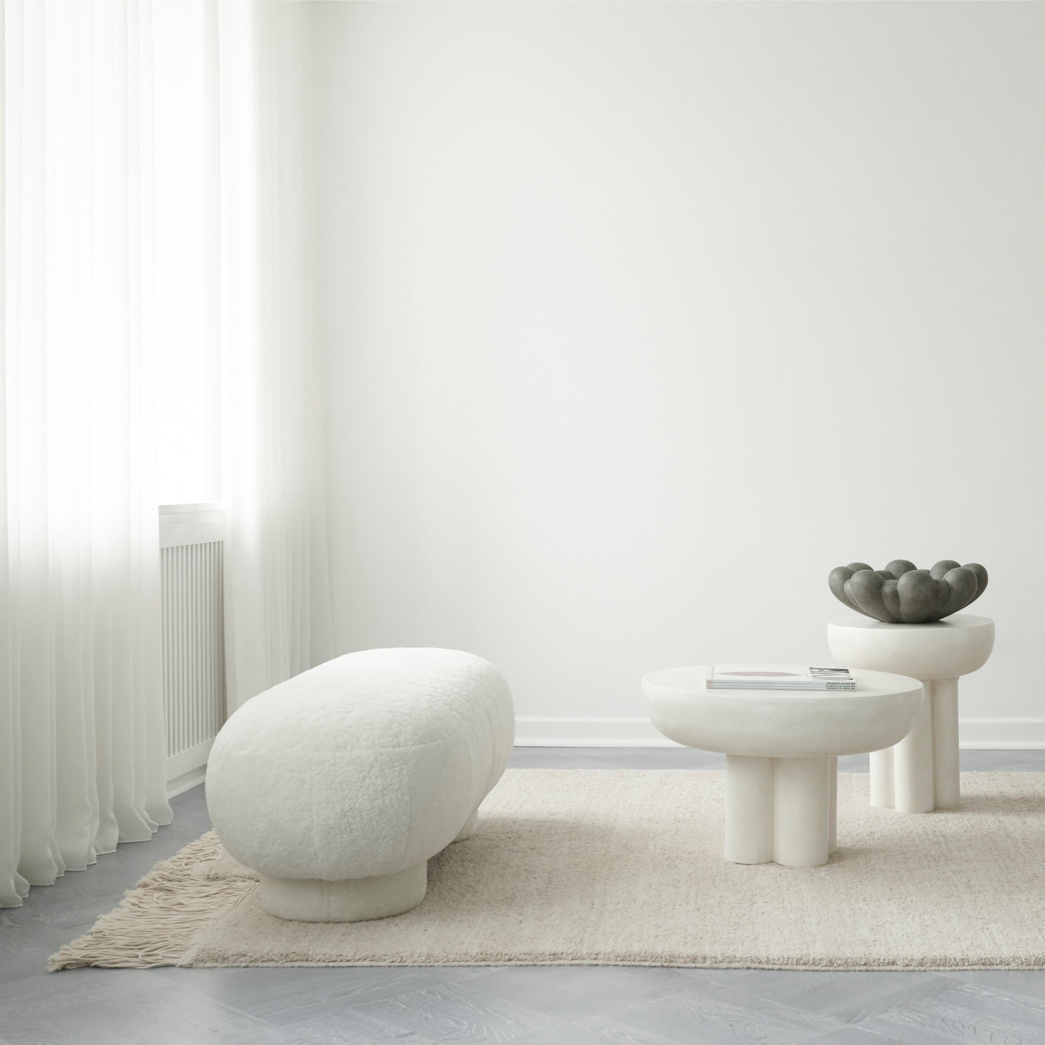 101 Copenhagen - Crown Table, Low - Bone White - Coffee or Side Table