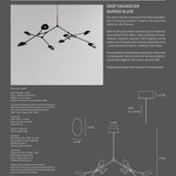 101 Copenhagen - Drop Chandelier - Burned Black (5m) - Chandelier
