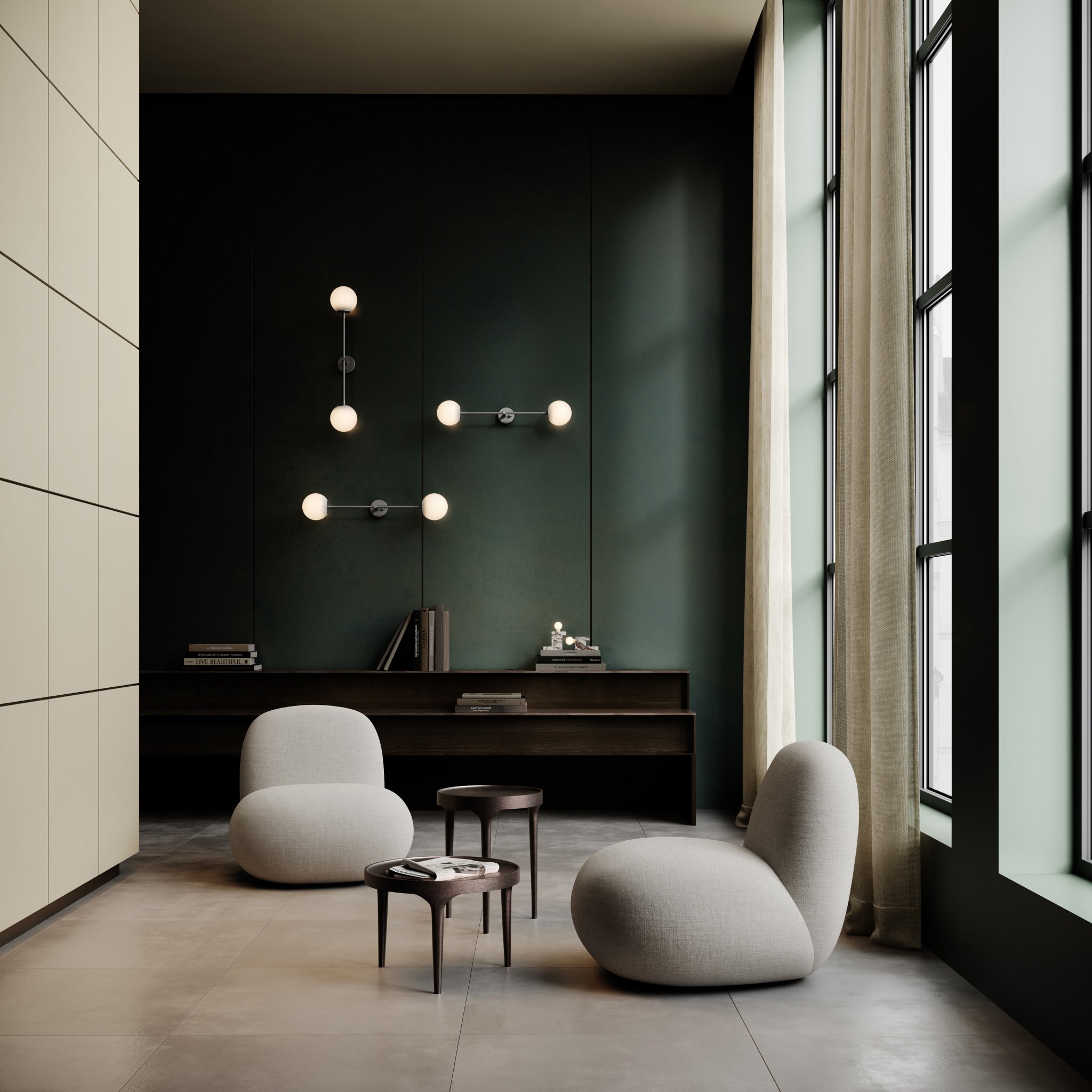 101 Copenhagen - Brick Lamp, Low - Calacatta - Table Lamp