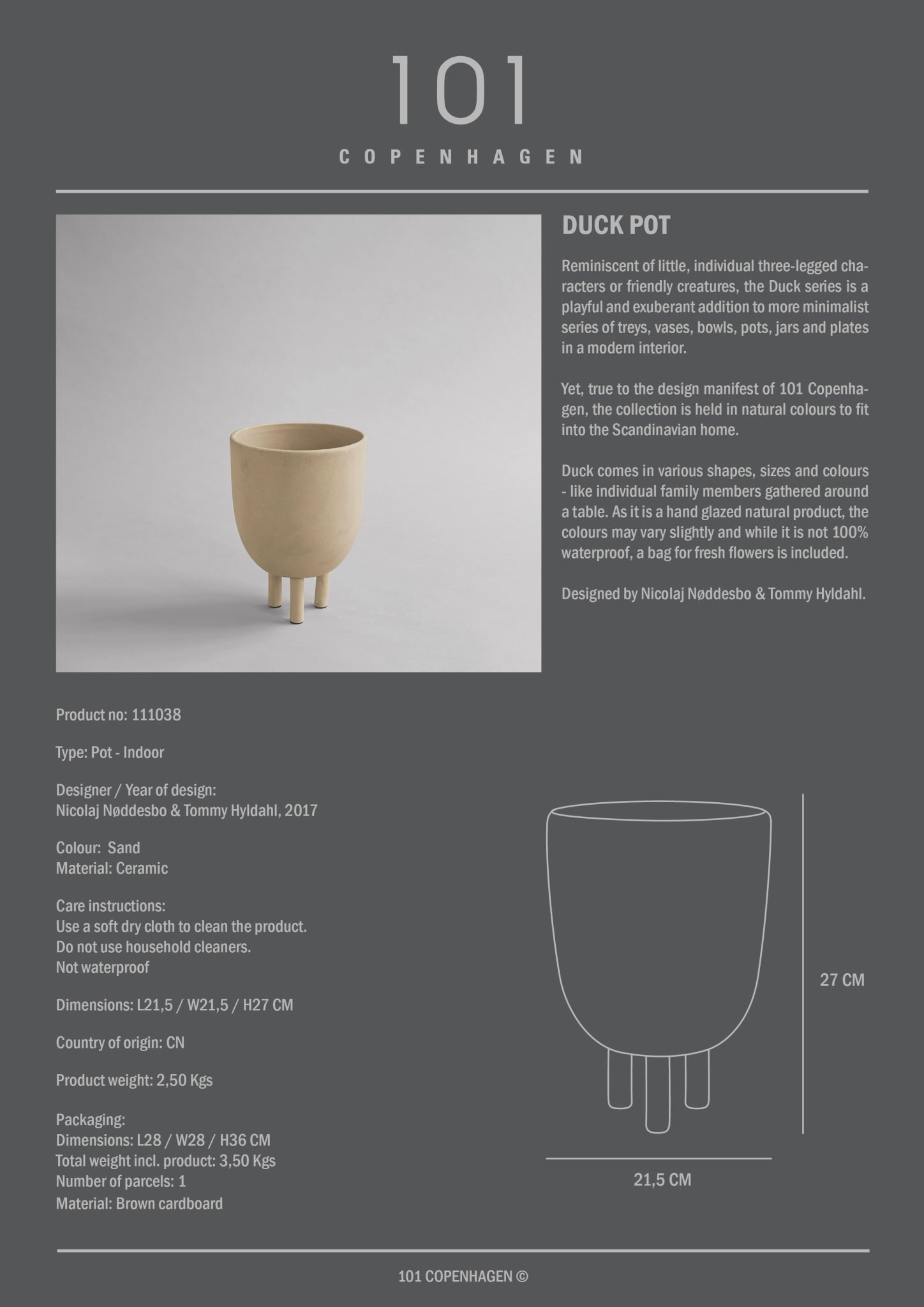 101 Copenhagen - Duck Pot - Sand - Archive
