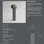 101 Copenhagen - Empire Vase, Big - Dark Grey - Vase