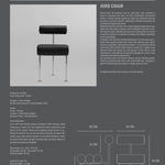 101 Copenhagen - Hiro Dining Chair, Stainless Steel - Aniline Leather Black - Dining Chair