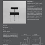 101 Copenhagen - Hiro Dining Chair, Stainless Steel - Aniline Leather Black - Dining Chair