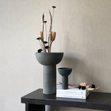 Block Vase, Big - Dark Grey