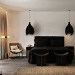 Brutus Stool - Coffee in bedroom