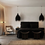 Brutus Stool - Coffee in bedroom
