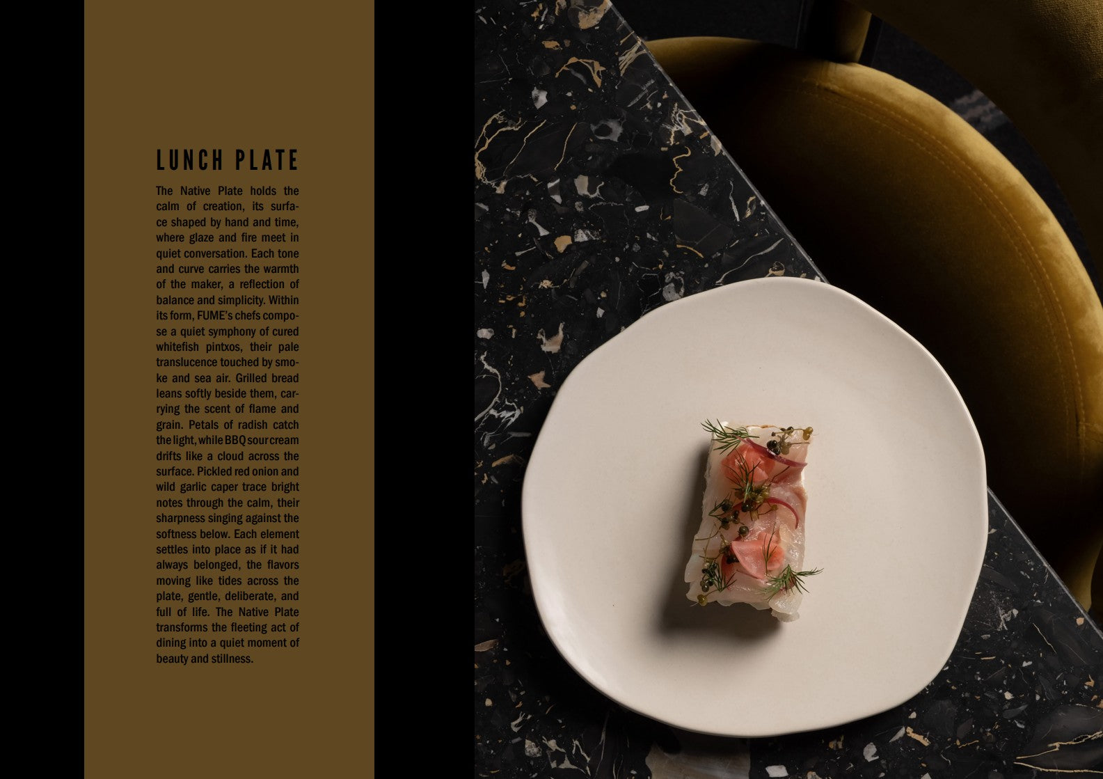 Native Dinner Plate with Cured Whitefish Pintxos