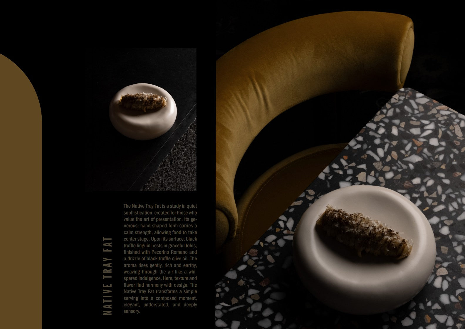 Native Tray, Fat with Black Truffle Linguini