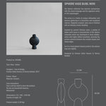 101 Copenhagen - Sphere Vase Bubl, Mini - Black - Vase