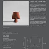 101 Copenhagen - Sphere Vase Square, Mini - Terracotta - Vase