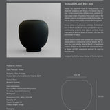 101 Copenhagen - Sunao Plant Pot, Big - Black - Plant Pot