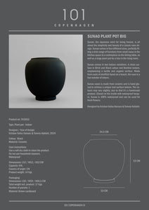 Sunao Plant Pot, Big - Black