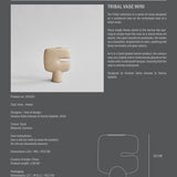 101 Copenhagen - Tribal Vase, Mini - Sand - 