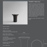 101 Copenhagen - Trumpet Table, Tall - Calacatta - Coffee or Side Table