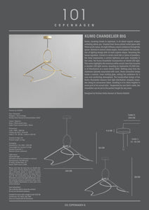 Kumo Chandelier, Big - Brass